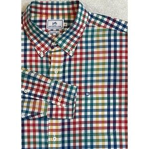 Southern Tide Mens Classic Fit XL Rainbow Check Long Sleeve Button‎ Down Oxford